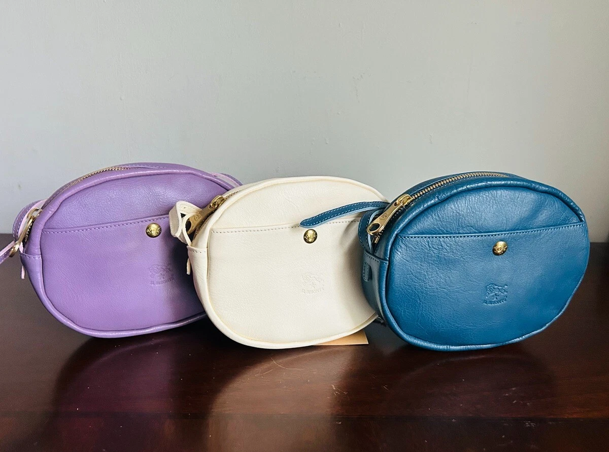 Il Bisonte Parione Women\'s Belt Sling Bag Purse Vachetta Leather Purple Lavender Parione | Women main image 2