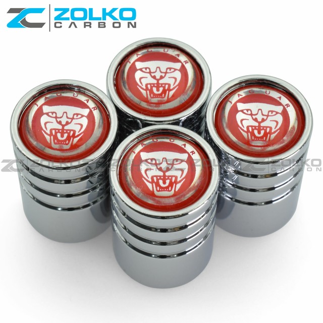 Jaguar Silver and Black Union Jack Valve Cap Set C2D19598 eBay