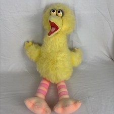Vintage 1986 Sesame Street Talking Big Bird Plush Pull-String 21" TESTED WORKS