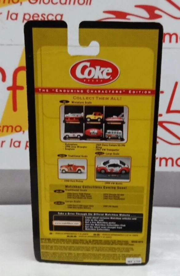 MATCHBOX  1/64 -1998 JEEP WRANGLER  COCA COLA - Immagine 2 di 2