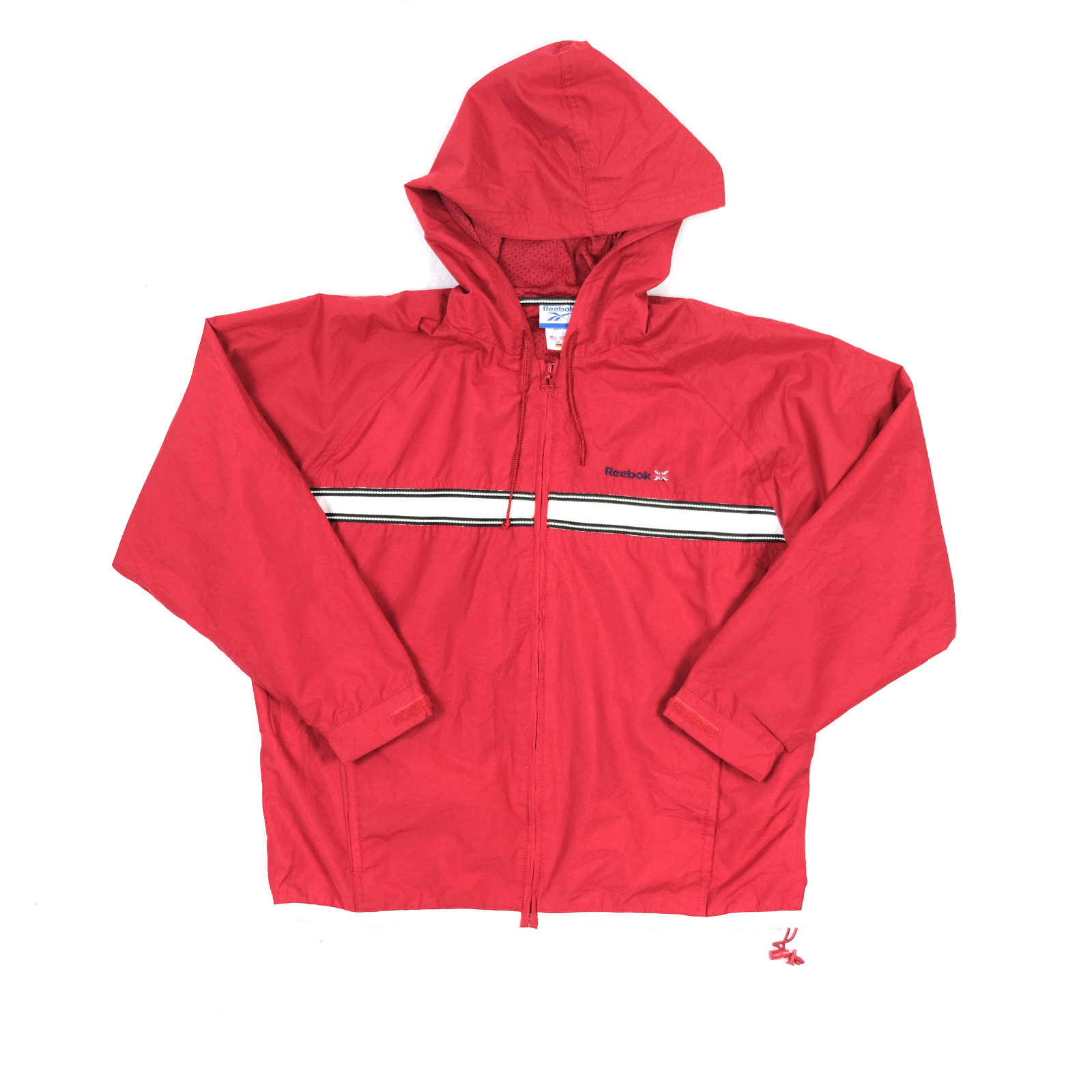 y2k Reebok red lightweight jacket windbreaker Large L size womens