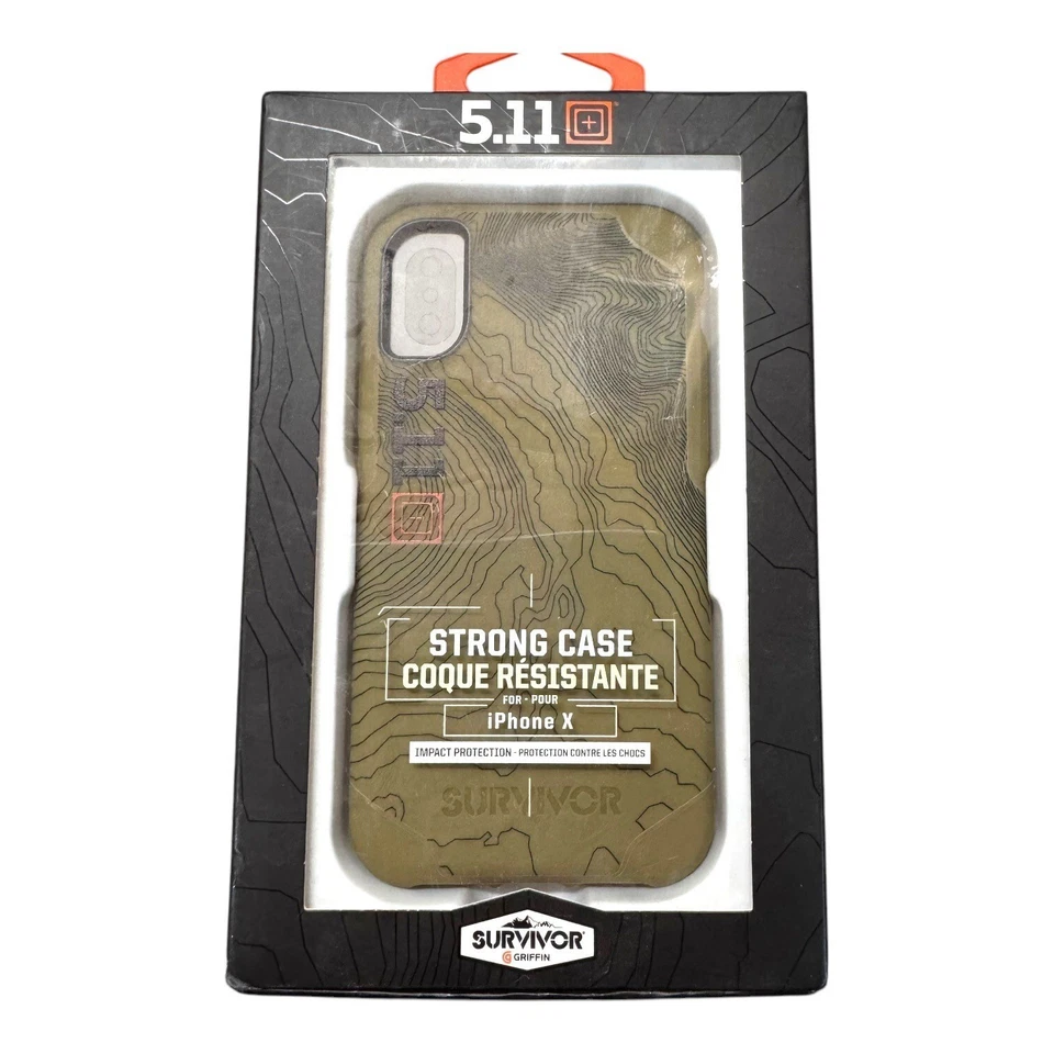 Funda táctica fuerte 5.11 para iPhone X de Griffin Survivor GB44078 protección camuflada Foto 2 de 4