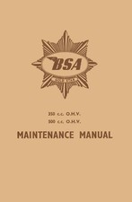 BSA Gold Star Maintenance Manual CB34 CB32 B32 B34 350 500 book Free UK Postage