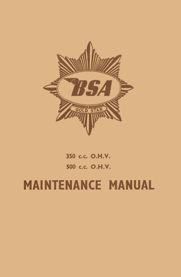 BSA Gold Star Wartungshandbuch CB34 CB32 B32 B34 350 500 Buch