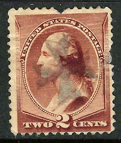 Fancy Cancel x 3 MALTESE CROSS 2 Cent Washington Sc #210 Banknote 1883 US 11F84 - Picture 4 of 4