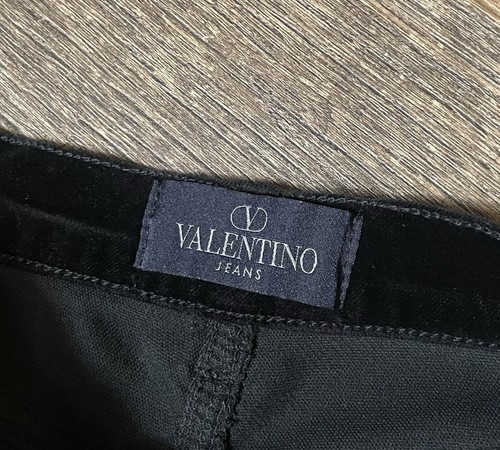 Jeans Valentino Vintage Pantalone Velluto Nero Vita Alta Made In Italy - 30W - Foto 4 di 12