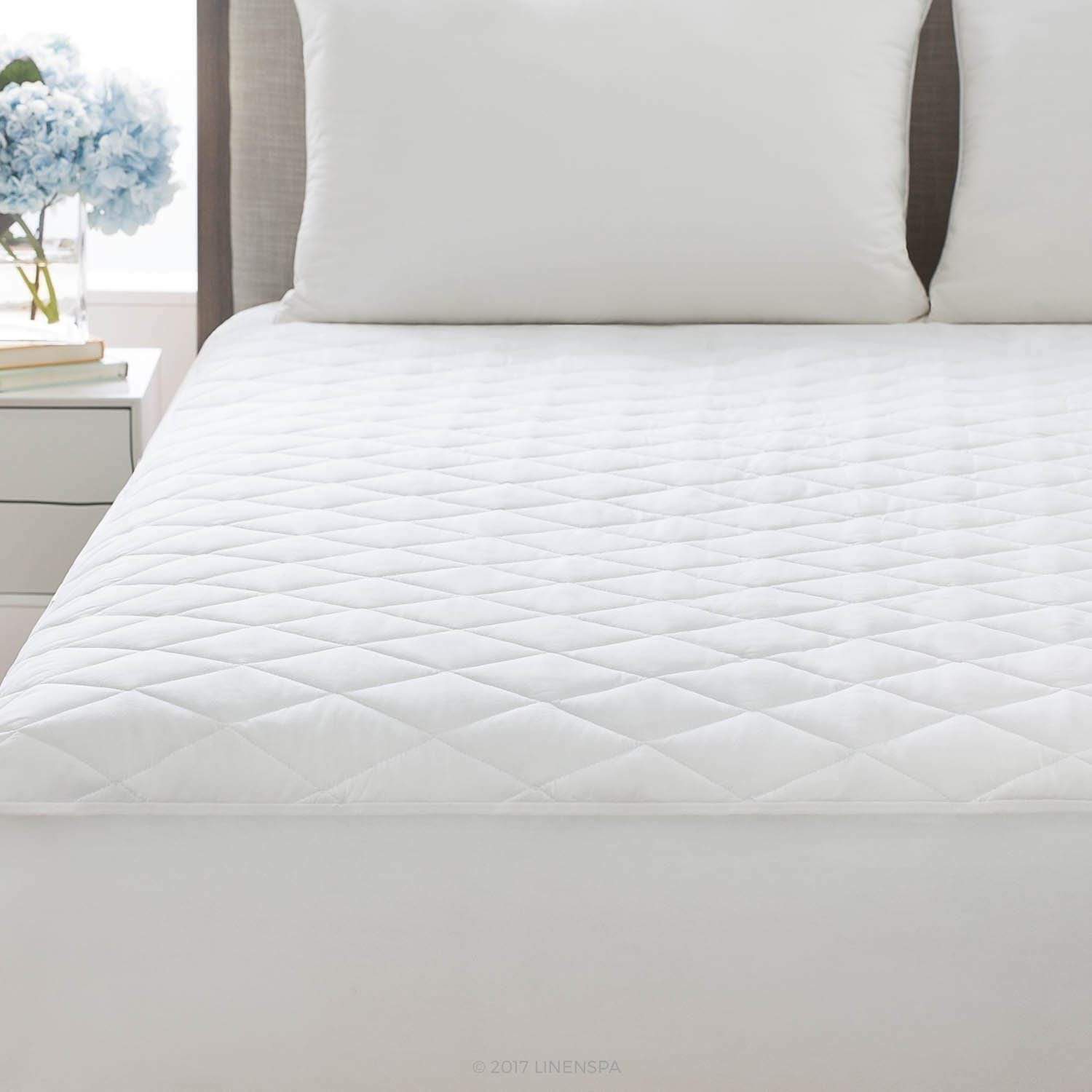 Cal King Quilted Mattress Protector Fitted Sheet Pad Fits 16" Deep