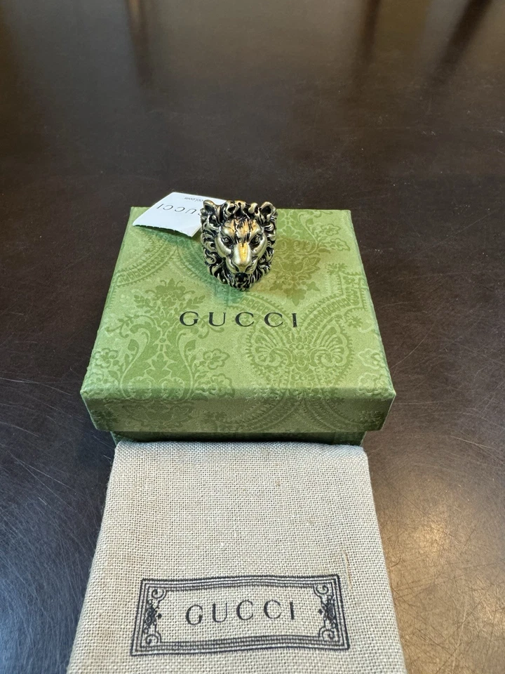 New Authentic Gucci Lion Head Ring Size IT 23 / US 10.25 - Image 3 of 4