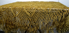 NEW Lace Crochet Vintage Table Cloth 56 x 64 Golden Yellow Fringe Edge