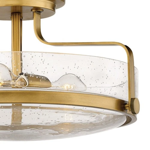 Hinkley Lighting 3643-CS Harper 3 Light 18"W Semi-Flush Ceiling - Bronze - Picture 6 of 12