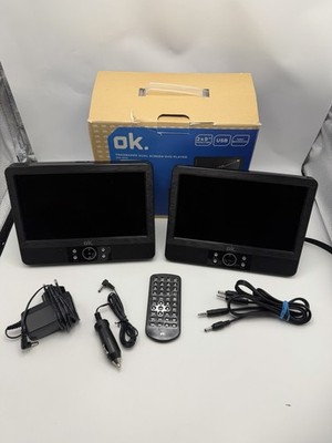 Tragbarer DVD Player OKOPD 902D Dual Screen 2x 9 Zoll Tragbar mit Tasche Auto