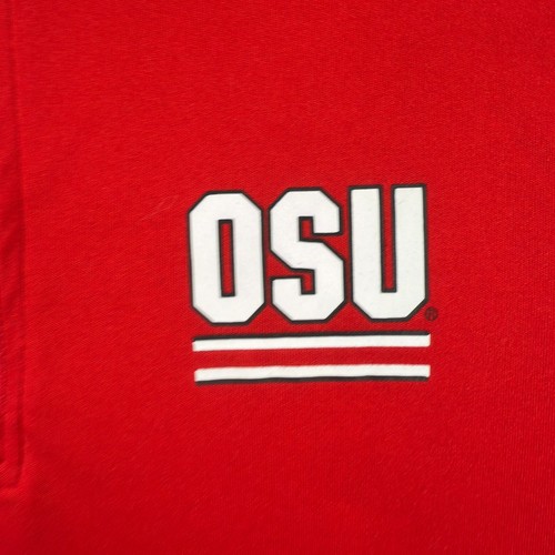 Ohio State Buckeyes Quarter Zip Pullover Mens Large Red Golf Stretch OSU Bucks - Picture 3 of 9