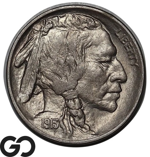 1913 Buffalo Nickel, Type 2, Gem BU++