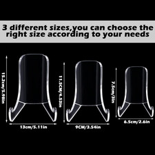 2 Pieces Acrylic Plate Stands Clear Acrylic Easels Display Stands with Deep S...