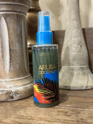   RARE BATH & BODY WORKS ARUBA COCONUT FRAGRANCE SHIMMER MIST 3 OZ  