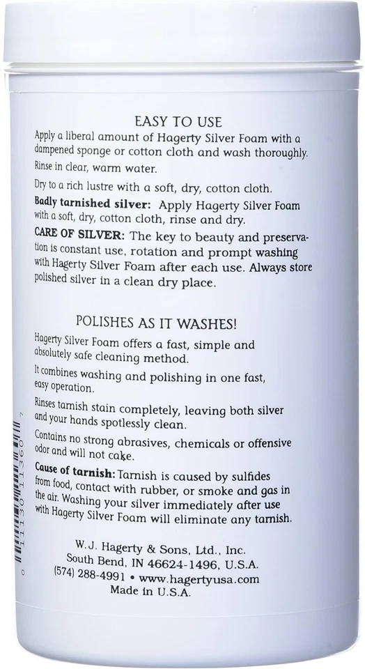 Hagerty Silver Foam: Mild Silver Polish, Gently Removes Tarnish from Sterling, S - Image 2 of 3
