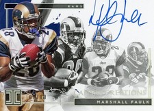 2021 Panini Impeccable - Canvas Creations Marshall Faulk #CC-MF Silver /10 (AU)