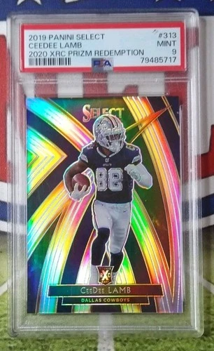 2019 Select #313 CeeDee Lamb XRC Prizm RC Cowboys ROOKIE PSA 9