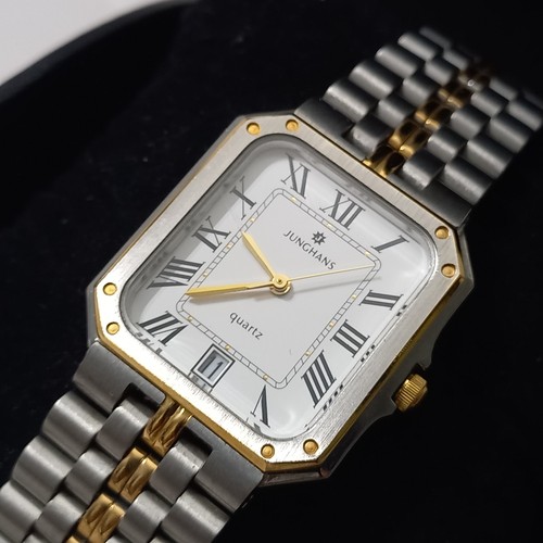ELEGANTER NOS 90ER JUNGHANS RECHTECKIGER QUARZ REF: 41/4137 + BOX / GARANTIE - Bild 6 von 23