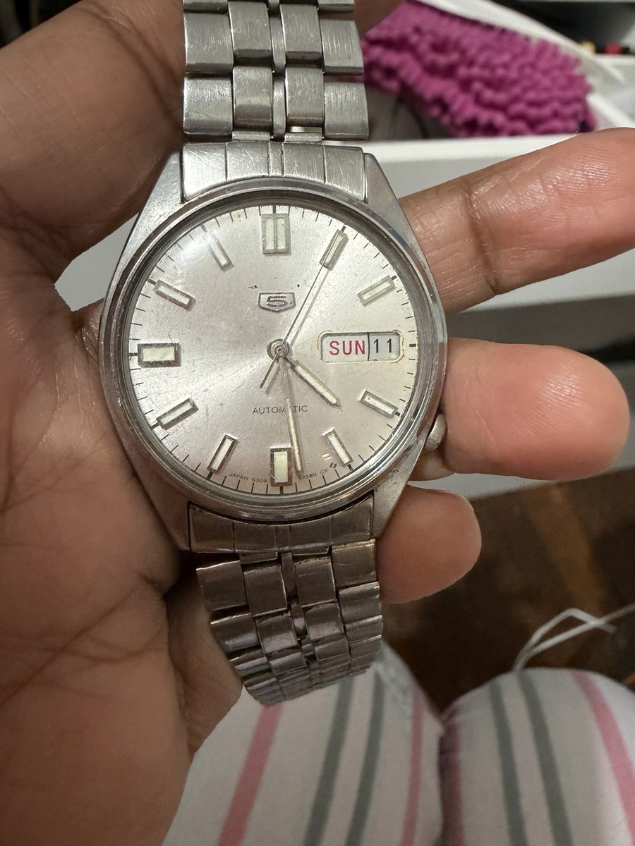 Vintage Seiko 5 Men's Automatic Watch 6309 Runs | eBay