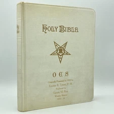 Order of the Eastern Star Holy Bible (A.J. Holman ca. 1954) large format 12X9.5