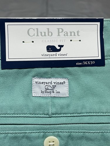 Vineyard Vines Pants Mens 36x30 Greenwich Green Club Pant Preppy Chinos Slacks - Picture 4 of 12