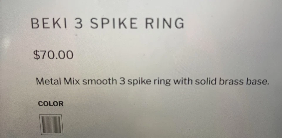 Anillo Beki 3 espigas joyería noir talla 6 - nuevo con etiquetas Foto 2 de 2