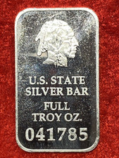 1 oz ME State Silver Bar .999 Fine 99.95 per troy oz