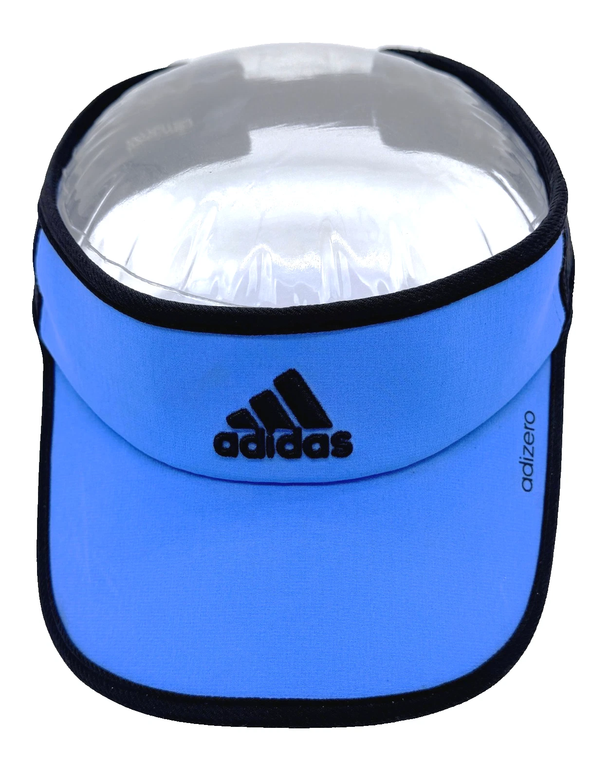 Adidas Adizero Climacool Strapback Sun Visor Hat Light Blue 3 Stripes Logo Cap