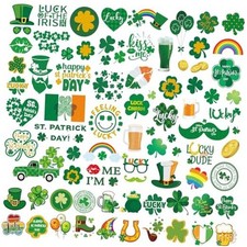 23 Sheets Large Glitter St. Patrick's Day Tattoos Accessories Glitter 100 Pcs