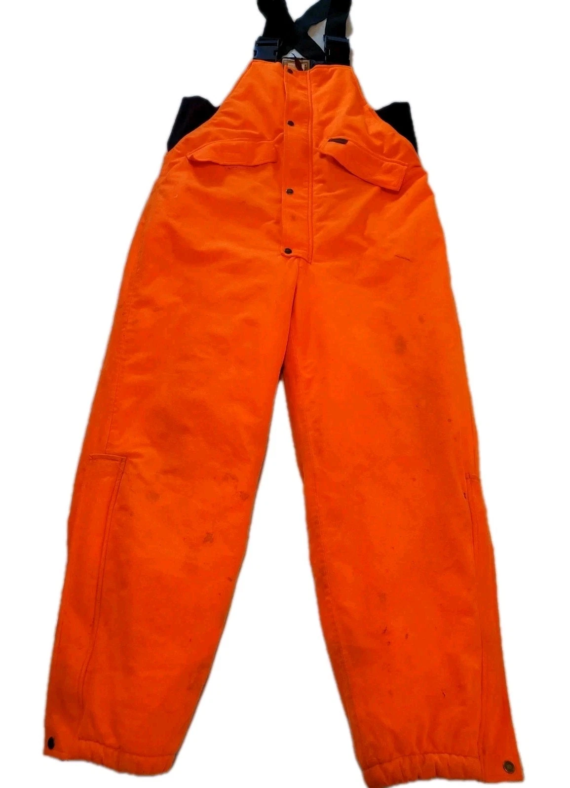 Vintage WOOLRICH Outdoor Blaze Orange Insulated Hunting Bib Pants Mens Large
Opens in a new window o