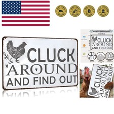 Funny Chicken Gifts Chicken Tin Sign for Home Farm Chicken Coop Farmhouse Kit...