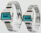 Vintage SEIKO ALBA AKA Pair Quartz Watches Blue Dial V782-5A90 & Y151-5D90 MINT