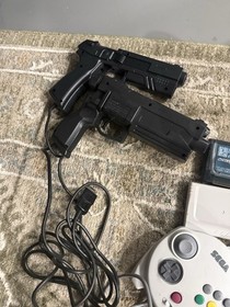 SEGA Sega Saturn White Console Bundle GDEMU, liteguns, movie/ram/mem Card