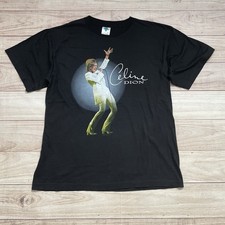 Vintage 1996 Celine Dion Black Tour T-Shirt Size XL Five Star Artist Licensed