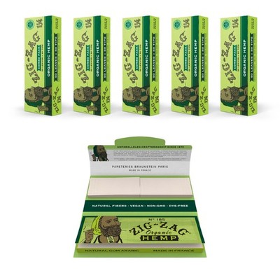 ZIG-ZAG Hemp Rolling Paper Combo - Slow Burning Papers with Green