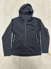 Arc'teryx Kyanite Hoody Mens Large Black Full-Zip Stretch Fleece Jacket Logo