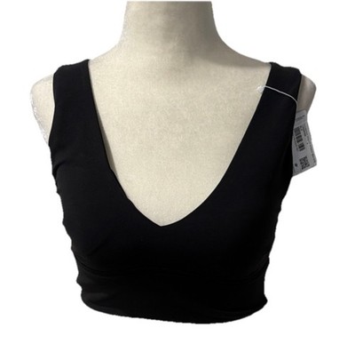 Lululemon Women s Align V Neck Black Sports Bra Size 6 C/D Cup New NWT