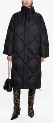 Stand Studio Anissa Oversized Quilted Shell Down Coat In Black NWT Size XL Women