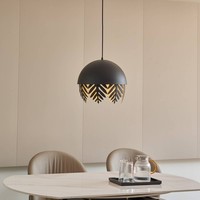 Lucande Pendelleuchte 'Aparas' (Design, Modern) In Schwarz Aus Metall (1 Flammig