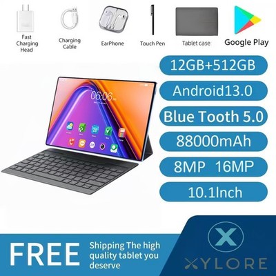 mobile phone Tablet 10.1 inch 512GB Android 13 Wifi 4G/5G Dual SIM gift Keyboard