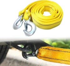 Tow Strap with Hooks, Tow Ropes Metal Safety Hooks, Heavy Duty Recovery Rope for