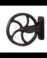 Rustic Cast Iron Pulley Wall Mounted Ceiling Light Wheel Farmhouse Industrial