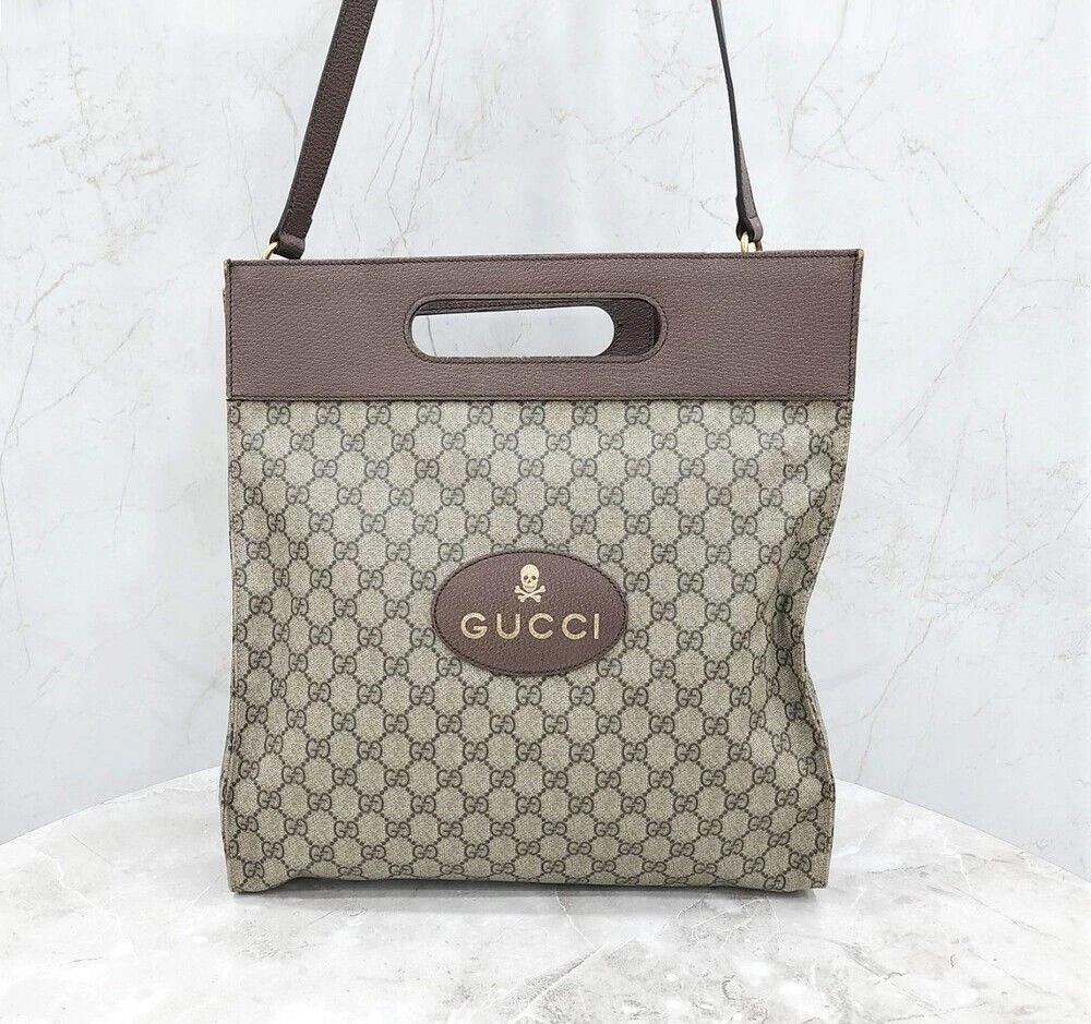 Sac à bandoulière fourre tout Gucci Supreme Skull Logo SKU123 124412092