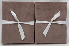 Pottery Barn Velvet Twill BLACKOUT Drape Curtain (2) ~ 50 x 84 ~ Rosewood