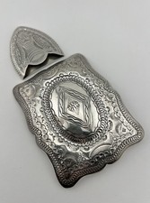 Vtg Southwestern Sterling Silver Stamped 2 Piece Ranger 3.75" Belt Buckle 83.3g