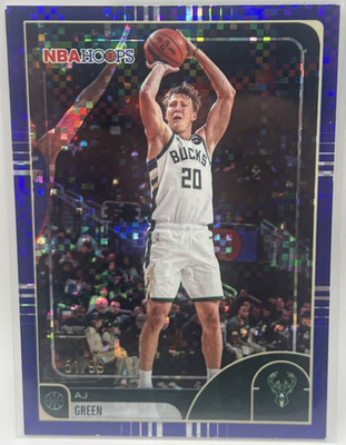 AJ Green | 2025-26 Topps Hoops | Pixel Burst Purple 51/99 | Milwaukee Bucks