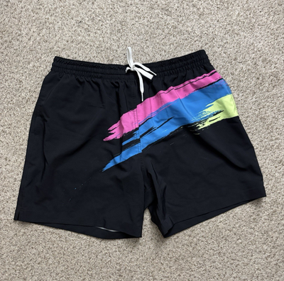 Chubbies Shorts Mens Size XL Black The Radder Swim Trunks 80s Solo