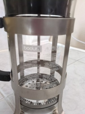 Starbucks Bodum 8 Cup French Press- Stainless Steel W/Black Handle, Clear Glass 