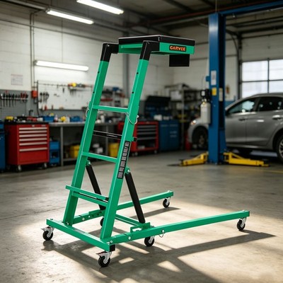 Heavy-Duty Foldable Automotive Topside Creeper Adjustable Height Movable Ladder